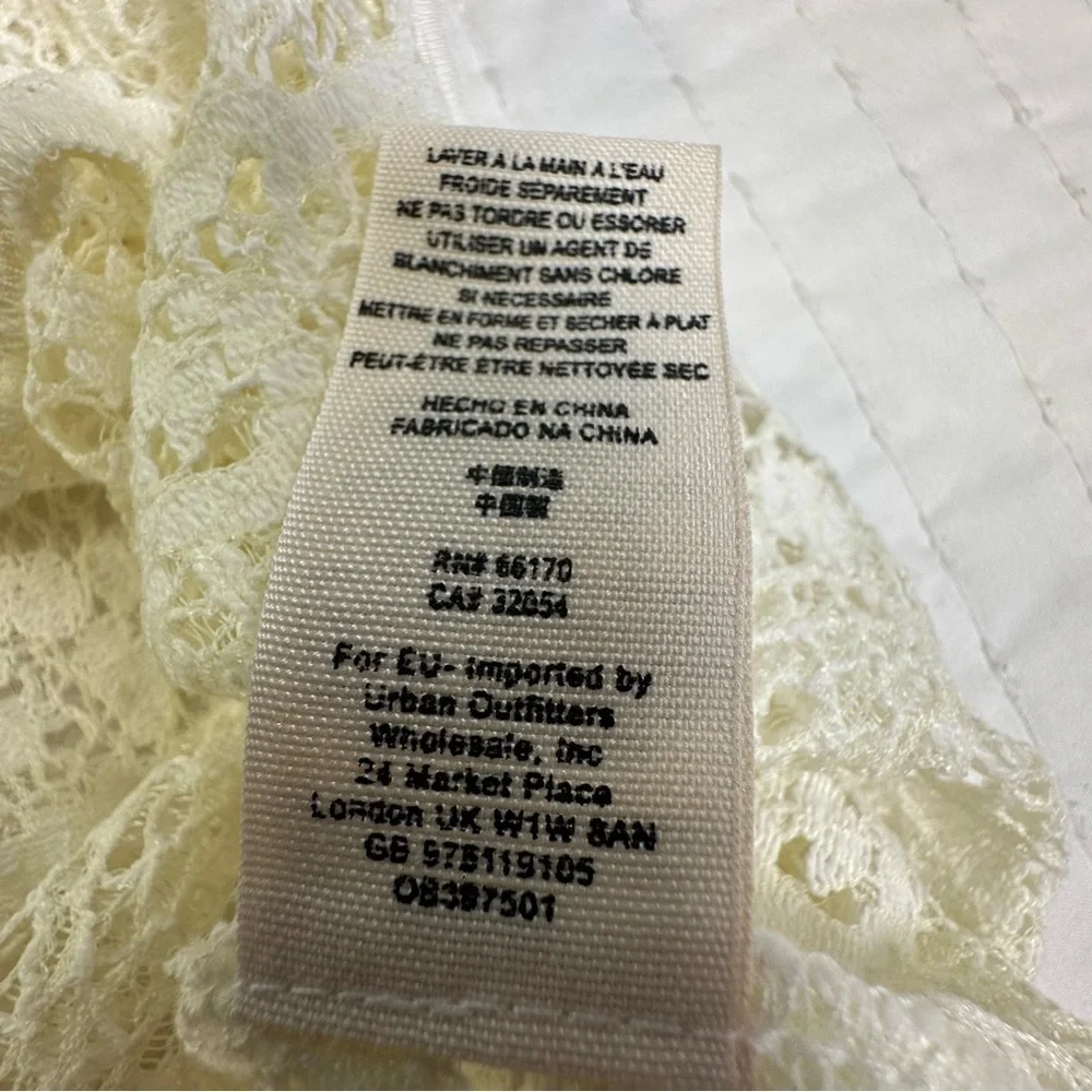 Free People Holy Mountain Mini
Floral Crochet Dress Ivory 
Cottagecore Coquette - Picture 10 of 13